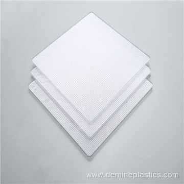 Light diffusion clear prismatic sheet polycarbonate board